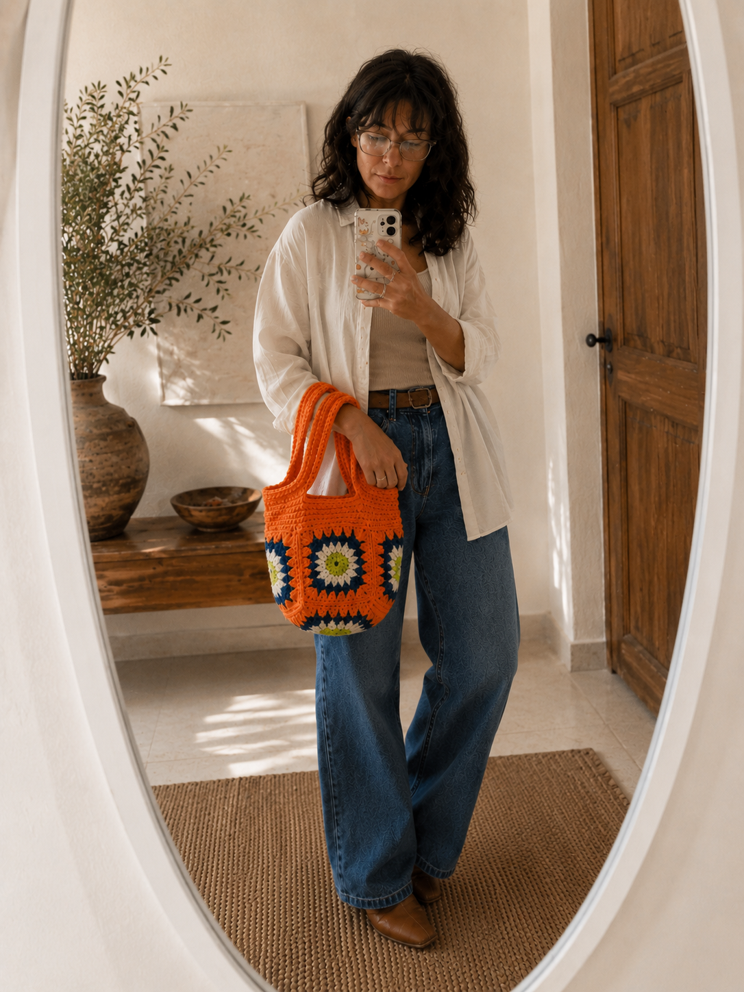 Solea – Orange Handcrafted Crochet Bag - immagine 2