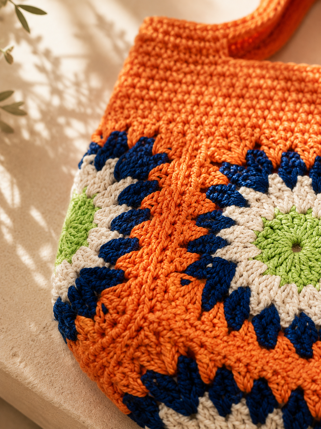 Solea – Orange Handcrafted Crochet Bag - immagine 3
