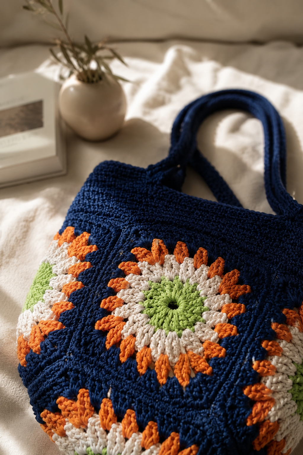 Marea – Blue Handcrafted Crochet Bag - immagine 3